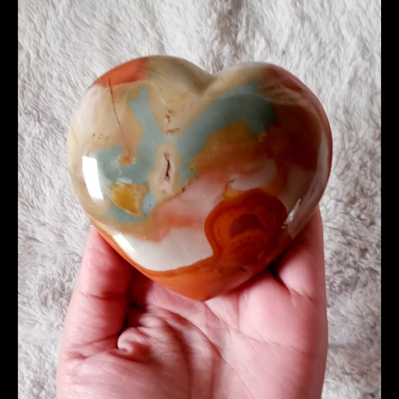 ✨ 3x HP ✨ Polychrome Jasper ✨ Heart ✨ - Picture 12 of 17